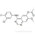 4- (3-क्लोरो-4-फ्लोरोफेनिलैमिनो) -7-मेथॉक्सीक्विनाज़ोलिन-6-यल एसीटेट कैस 788136-89-0